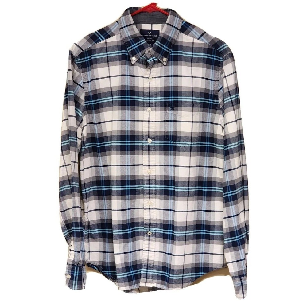 American Eagle Outfitters Shirt Mens M Multicolor Plaid Classic Fit